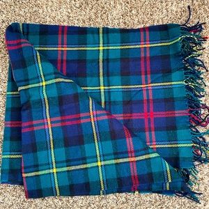 Dark Green Tartan Plaid Merona Blanket Scarf